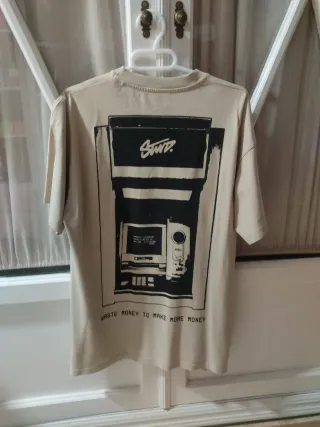 Camiseta Pull&Bear Beige Talla S. STWD.