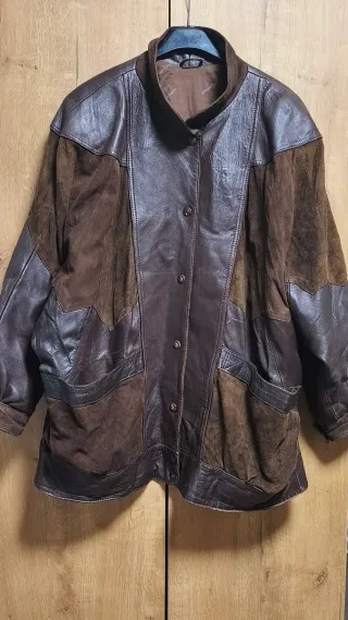 Chaqueta Vintage YSL Cuero y Ante