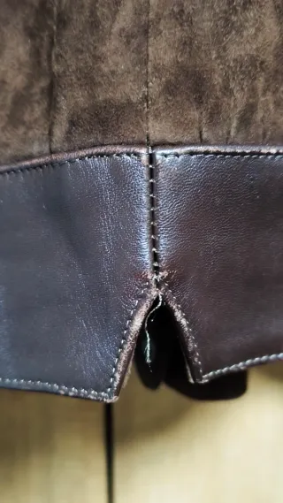 Chaqueta Vintage YSL Cuero y Ante