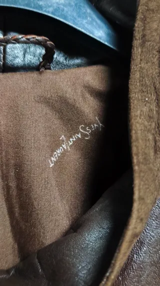 Chaqueta Vintage YSL Cuero y Ante