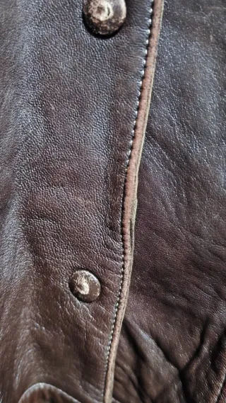 Chaqueta Vintage YSL Cuero y Ante