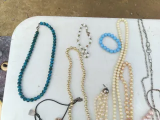 Lote bisutería plata y multicolor