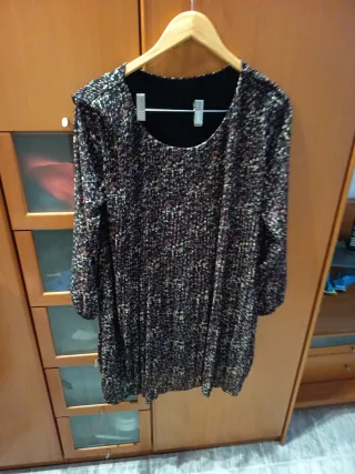 Vestido forrado estampado