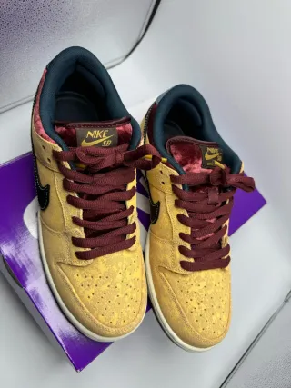 Nike SB Dunk Low Pro Scarpa Marrone/Gialla Tg 45