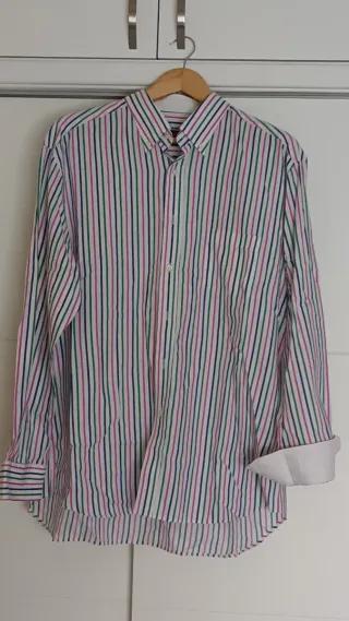 Camisa rayas caballero manga larga