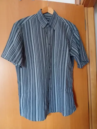 Camisa hombre manga corta rayas