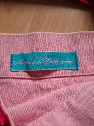 Bolso de tela rosa Massimo Dutti