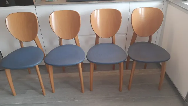 Juego de 4 Sillas de Comedor Madera maciza .Comoda