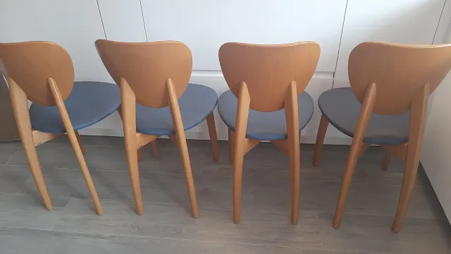 Juego de 4 Sillas de Comedor Madera maciza .Comoda