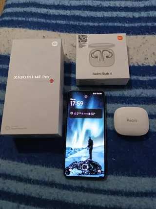 Xiaomi 14T Pro y Redmi Buds 6 Blanco