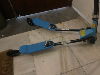 Patinete 3 ruedas plegable azul