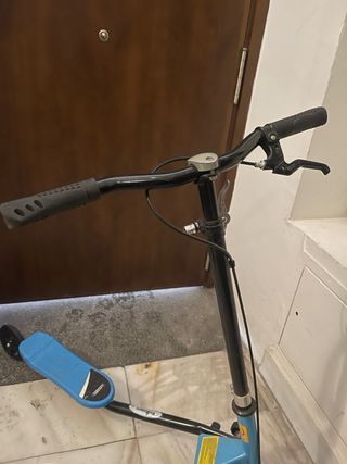 Patinete 3 ruedas plegable azul