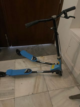 Patinete 3 ruedas plegable azul