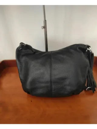 Borsa Artigianale Vera Pelle Nera