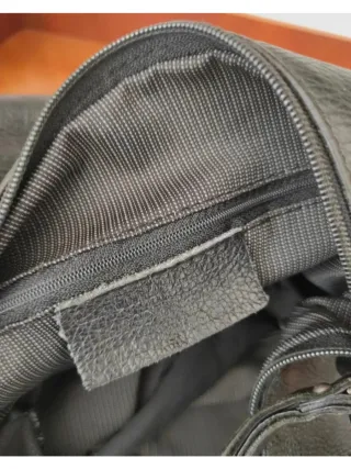 Borsa Artigianale Vera Pelle Nera