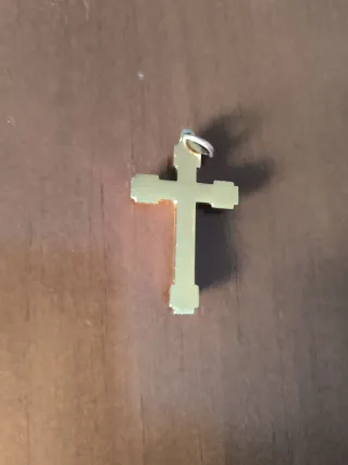 Colgante Cruz con Piedras Doradas