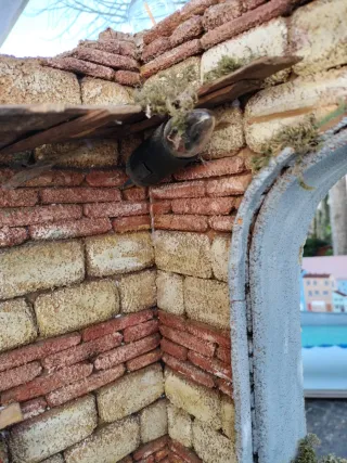 Presepe diorama artigianale napoletano h 52 x l 42