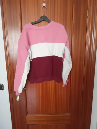 Sudadera rosa y granate talla S