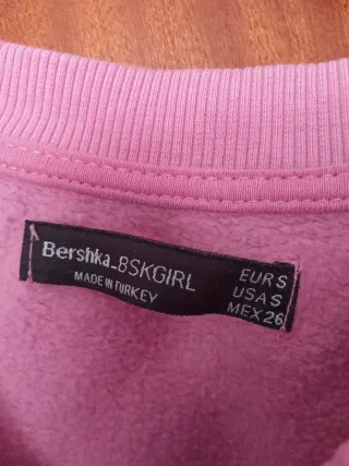 Sudadera rosa y granate talla S