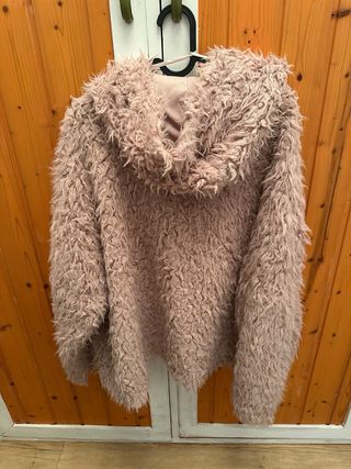 Abrigo pelo rosa talla a