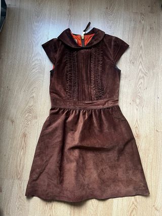 Vestido de piel marrón Holy Preppy