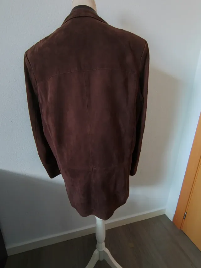 Chaqueta de piel Serra Torras marrón