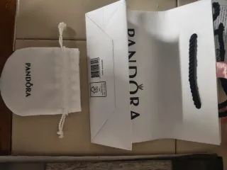 Pulsera Cuero Pandora Doble Negra Cierre Plata