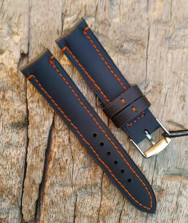 Correa para reloj de piel vacuna. 20mm