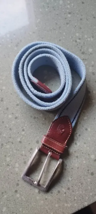 Cinturón trenzado elástico rojo 110cm