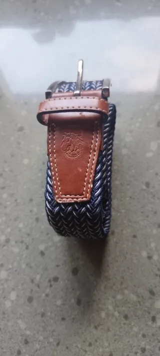 Cinturón trenzado elástico rojo 110cm