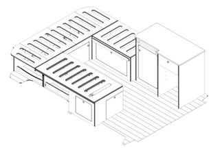 MUEBLE CAMPER modelo U-Shape VW T5/T6 ( forma de U