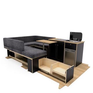 MUEBLE CAMPER modelo U-Shape VW T5/T6 ( forma de U