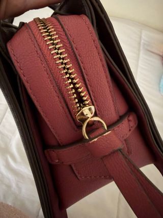 Bolso bandolera/mano de Zara marrón/rosa