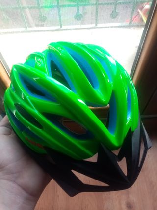 Casco de Bicicleta Verde y Azul
