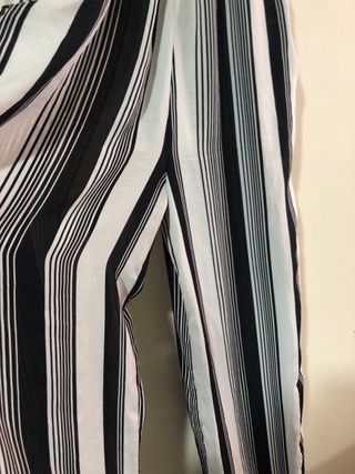 Mono largo rayas blanco y negro