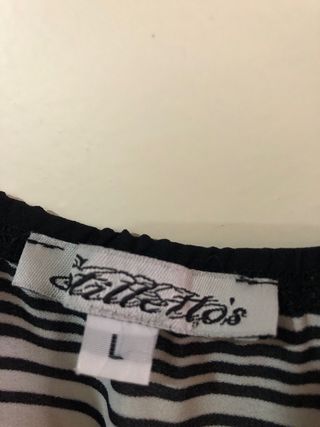 Mono largo rayas blanco y negro