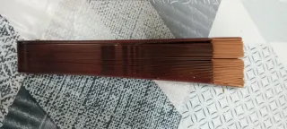 Abanico vintage madera tallada tela beige/marrón