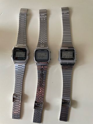 Lote 3 Relojes Casio y Pulsar Plata