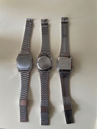 Lote 3 Relojes Casio y Pulsar Plata