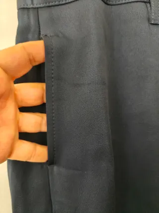 Falda Zara Raso Azul Marino