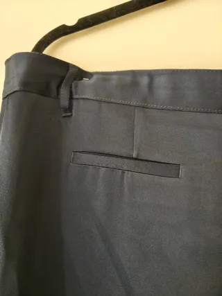 Falda Zara Raso Azul Marino