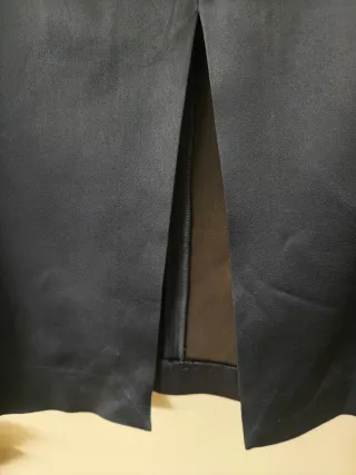 Falda Zara Raso Azul Marino