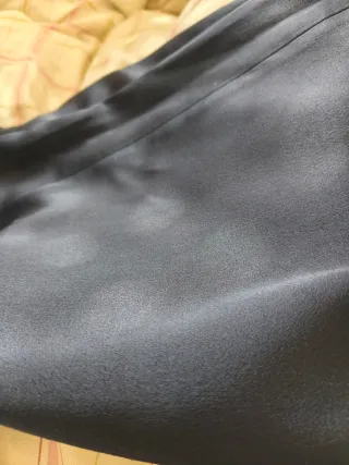 Falda Zara Raso Azul Marino