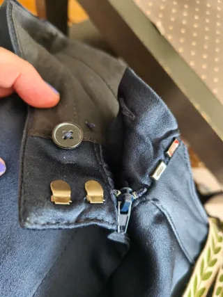 Falda Zara Raso Azul Marino