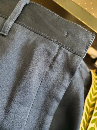 Falda Zara Raso Azul Marino