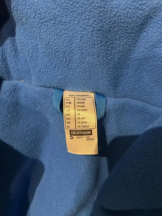 Chaqueta de esquí infantil azul y negra