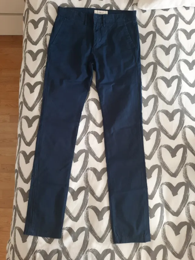 Pantalón chino slim Celio azul talla 36