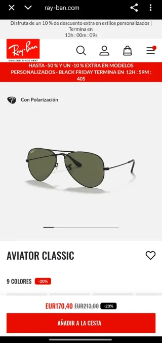 Gafas de sol Ray-Ban Aviator P