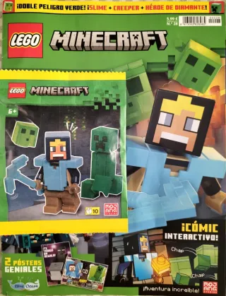 Revista Lego Minecraft con figuras