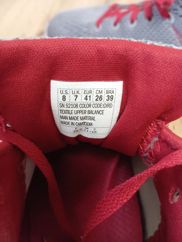 Zapatillas Skechers Talla 41 Gris/Rojo